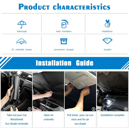 UrboShade™ Premium Car Windshield Sun shade Umbrella