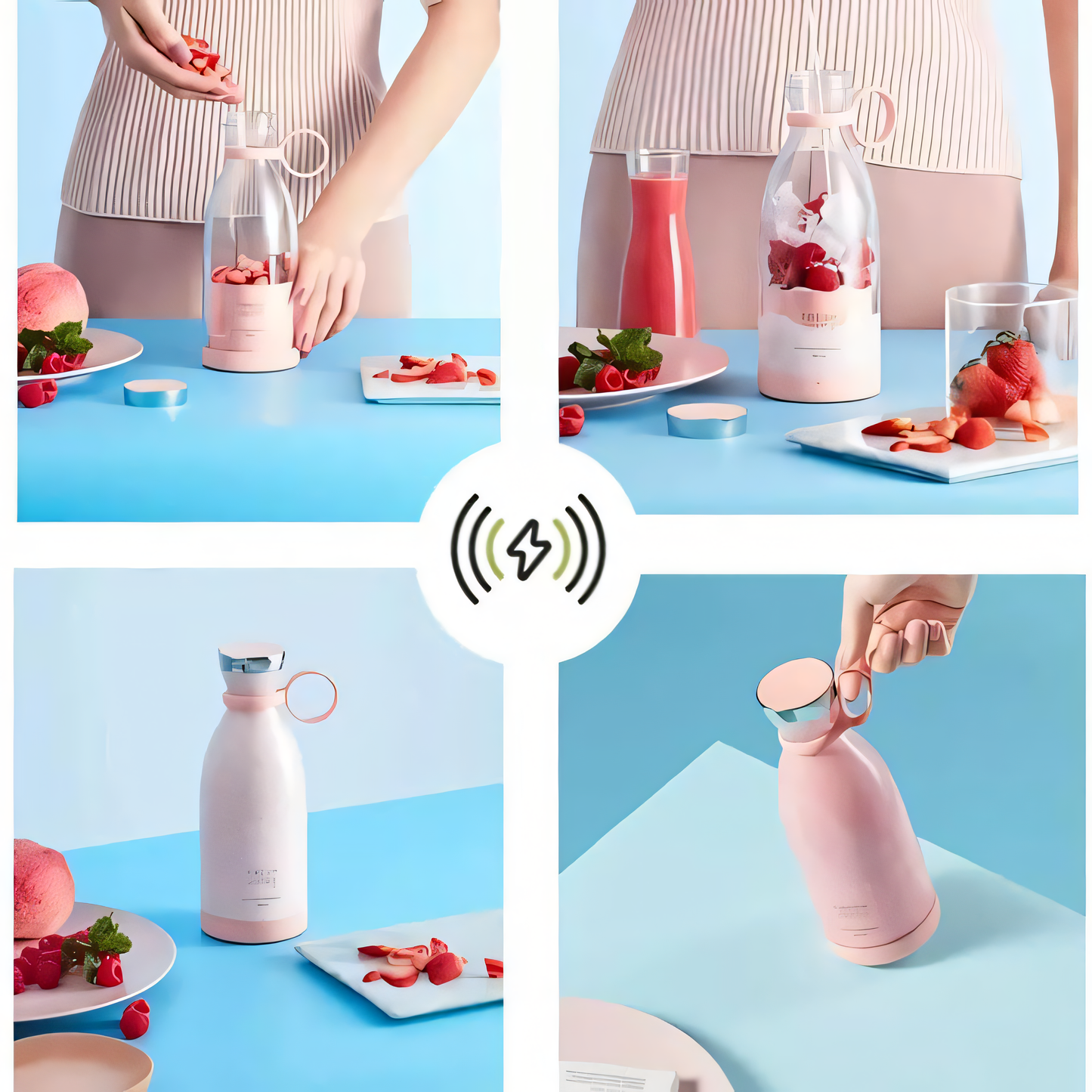 Portable juicer bottle