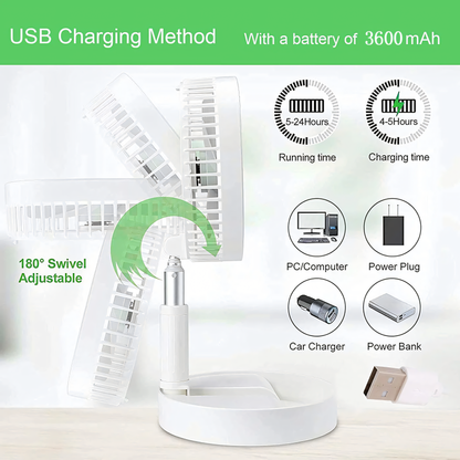 Portable usb table top Fan